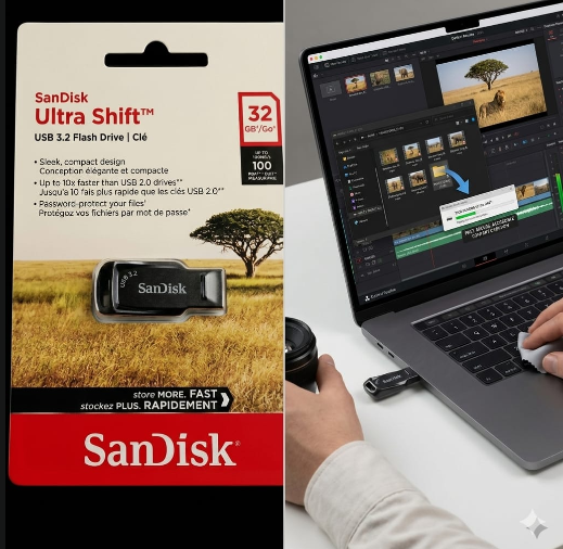 SanDisk Ultra Shift USB 3.2 Flash Drive 128GB&nbsp;