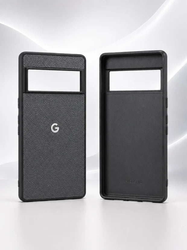 Luxury Genuine Leather Case for Google Pixel 6 Pro with Logo