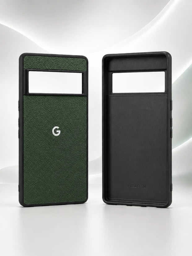 Luxury Genuine Leather Case for Google Pixel 6 Pro with Logo