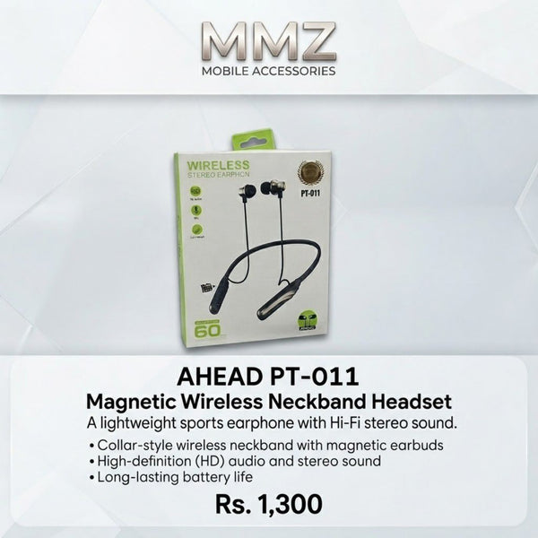 AHEAD PT-011 Magnetic Wireless Neckband Headset