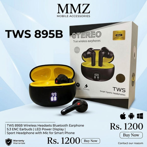 TWS 895B Wireless Bluetooth Earbuds